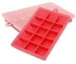Intirilife 2x Eisw&uuml;rfelformen in ROT &ndash; 2er Set &agrave; 15 F&auml;cher Eisw&uuml;rfel