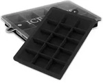Intirilife 2x Eisw&uuml;rfelformen in SCHWARZ &ndash; 2er Set &agrave; 15 F&auml;cher Eisw&uuml;rfel