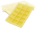 Intirilife 2x Eisw&uuml;rfelformen in GELB &ndash; 2er Set &agrave; 15 F&auml;cher Eisw&uuml;rfel