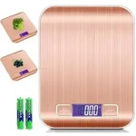 Intirilife Digitale K&uuml;chenwaage in ROS&Eacute; GOLD &ndash; 5kg Elektronische Waage f&uuml;r die