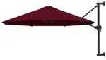 vidaXL Sonnenschirm zur Wandmontage mit Metall-Mast 300cm Burgunderrot
