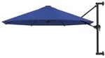 vidaXL Sonnenschirm zur Wandmontage mit Metall-Mast 300 cm Blau