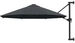 vidaXL Sonnenschirm zur Wandmontage mit Metall-Mast 300 cm Anthrazit