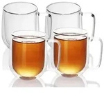 Intirilife 4x Doppelwandiges Thermo Glas Set in 250 ml &ndash; Thermoglas...