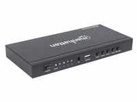 Manhattan 1080p 4-Port HDMI Multiviewer Switch, Switch with Four Inputs on One