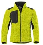 QUALITEX HIGH QUALITY WORKWEAR Strick-Fleecejacke mehrfarbig - kiwi/meliert - Herren: