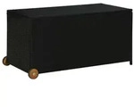 vidaXL Garten-Auflagenbox Schwarz 120x65x61 cm Poly Rattan