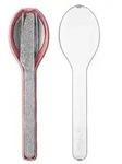 Mepal To Go Besteckset mit Messer, Gabel & L&ouml;ffel & H&uuml;lle, pink, 3-teilig (1...