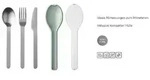 Mepal to Go Set Ellipse 3-teilig Green  Besteck f&uuml;r unterwegs. Bestehend aus