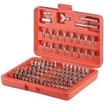 MicroConnect 100 pcs Bit set 77045, Metal, Plastic, Red, Silver