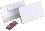 DURABLE - Namensschild - f&uuml;r 40 x 75 mm - Magnet - durchsichtig (Packung mit 25)