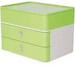 Schubladenbox Smart-Box Plus Allison 2 Sch&uuml;be lime green/snow white