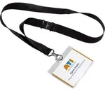 DURABLE Namensschild, mit Textilband 20, 90 x 60 mm, schwarz