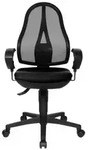 Drehstuhl Open Point SY - schwarz mit Armlehnen.