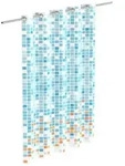 Duschvorhang, Mosaik Blau/Orange