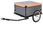 vidaXL Fahrradanh&auml;nger Grau und Orange 65 kg