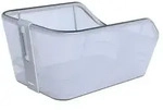 Basil Cento Hinterradkorb WSL 46x34x25,5cm, blau silber, engmaschig, blau/silber