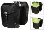 Basil 17751 Doppelpacktasche Miles black lime,wasserdicht, 32 Ltr., schwarz/lime