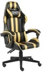 vidaXL Gaming-Stuhl Schwarz und Golden Kunstleder