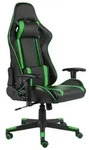 vidaXL Gaming-Stuhl Drehbar Gr&uuml;n PVC