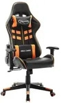 vidaXL Gaming-Stuhl Schwarz und Orange Kunstleder