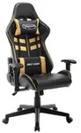 vidaXL Gaming-Stuhl Schwarz und Golden Kunstleder