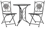 vidaXL 3-tlg. Bistro-Set Mosaik Keramik Grau