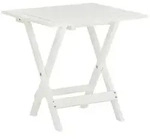 vidaXL Bistrotisch Wei&szlig; 46x46x47 cm Massivholz Akazie