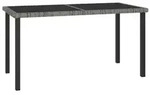 vidaXL Garten-Esstisch Grau 140x70x73 cm Poly Rattan