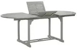 vidaXL Gartentisch Grau 200x100x75 cm Massivholz Akazie