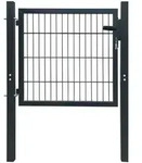 vidaXL Zauntor Stahl Anthrazit 105x150 cm