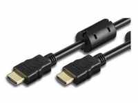 HDMI Kabel High Speed mit Ethernet -- Schwarz mit Ferrit 5 m Multimedia
