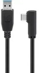 Goobay USB-CTM auf USB A 3.0 Kabel 90&deg;, schwarz, 0.5 m