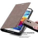 Cadorabo H&uuml;lle f&uuml;r Samsung Galaxy S5 / S5 NEO Schutz H&uuml;lle in Braun Handyh&uuml;lle