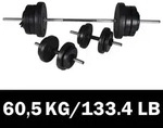 vidaXL Langhantel + 2 Kurzhantel Set 60,5kg