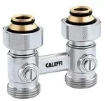 Caleffi Zweirohr Hahnblock 301 Durchgangsform, 3/4Zoll IG