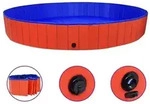 vidaXL Hundepool Faltbar Rot 300x40 cm PVC