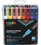POSCA Pigmentmarker PC-3M, 16er Etui, sortiert