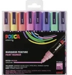 POSCA Pigmentmarker PC5M, 8er Box, pastellfarben