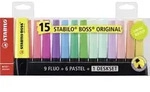 STABILO Textmarker BOSS ORIGINAL, 15er Tischset