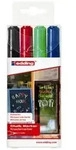 edding 4095 chalk - Marker - f&uuml;r Glas, Spiegel, Tafel - Schwarz, Rot, Blau,