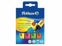 Pelikan Textmarker 490, 4 Stück(e), Grün, Orange, Pink, Gelb, Multi, Tinte auf