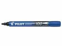 PILOT Permanent-Marker 100, Rundspitze, blau