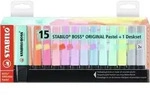 Textmarker Boss Original Tischset Pastell VE=15 St&uuml;ck