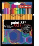 Fineliner point 88 Etui Arty VE=18 Farben