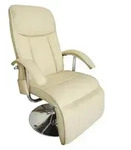 vidaXL Massagesessel Cremewei&szlig; Kunstleder