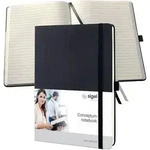 SIGEL Notizbuch Conceptum, Hardcover, Tabletformat, liniert, schwarz, 194 S.