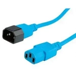 ROLINE Apparate-Verbindungskabel, IEC 320 C14 - C13, blau, 3 m Kabel Stromkabel