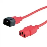 ROLINE Apparate-Verbindungskabel, IEC 320 C14 - C13, rot, 3 m Kabel Stromkabel extern
