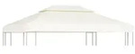 vidaXL Pavillon-Ersatzdach 310 g/m2 Cremewei&szlig; 3x4 m